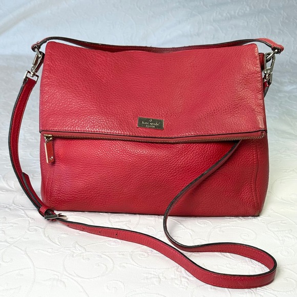 Kate Spade New York Handbags - Kate Spade Cobble Hill Little Minka Red Pebbled Leather Crossbody Satchel Bag